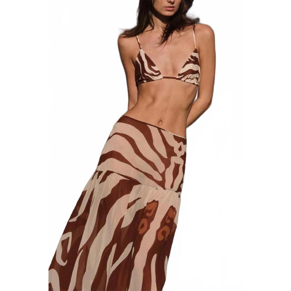 NEW JOHANNA ORTIZ women's bohemia maxi skirt in mocca ecru - Picture 2 of 2